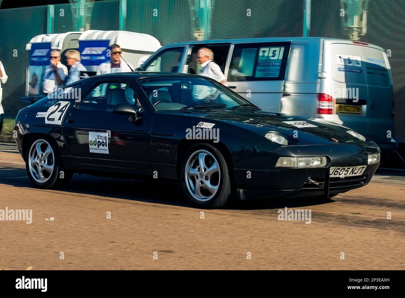 Joe Field driving a Porsche 928 GT at The Brighton National Speed Trials 2017. This is the oldest motor racing event in the UK and is held in the south east coastal town of Brighton. Madeira drive is a road which runs along the seafront and is normal full of people explorer the beach, pier and local attractions. Today it is turned in to a 1/4 time trial course. 2nd September 2017 Stock Photo