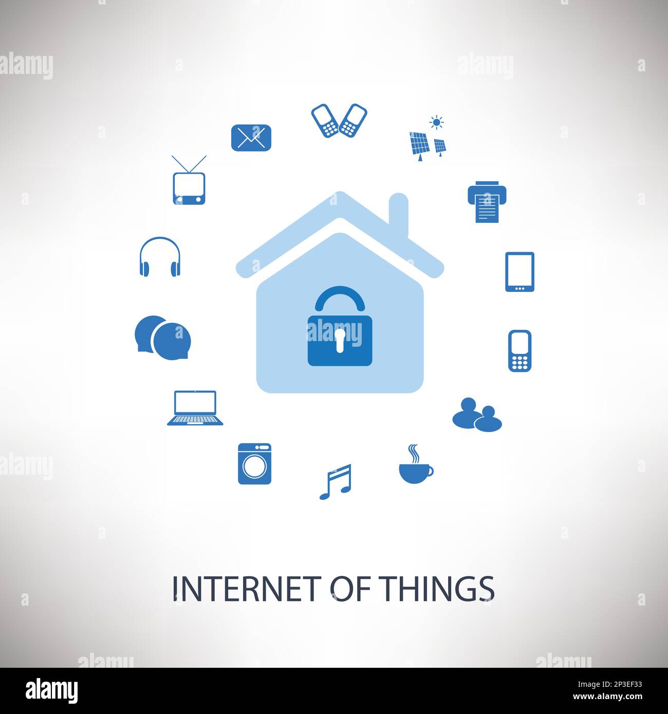 Internet Of Things Concept Design With Various Icons Stock Vector Image ...