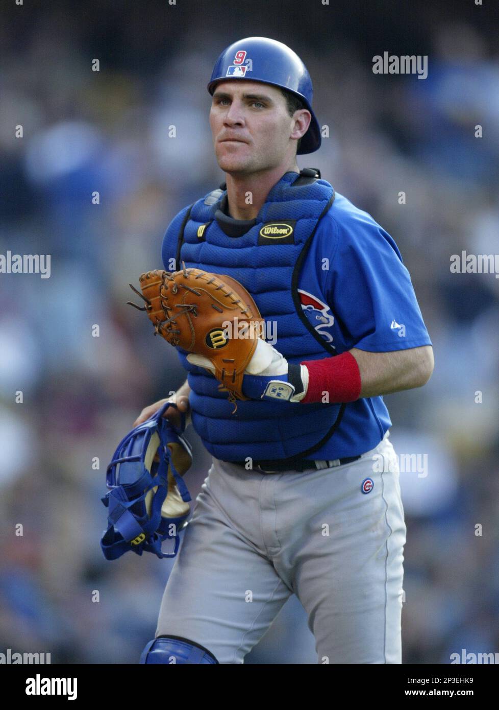 Todd Hundley of the Chicago Cubs during a 2002 MLB season game against the  Los Angeles Dodgers at Dodger Stadium, in Los Angeles, California. (Larry  Goren/Four Seam Images via AP Images Stock