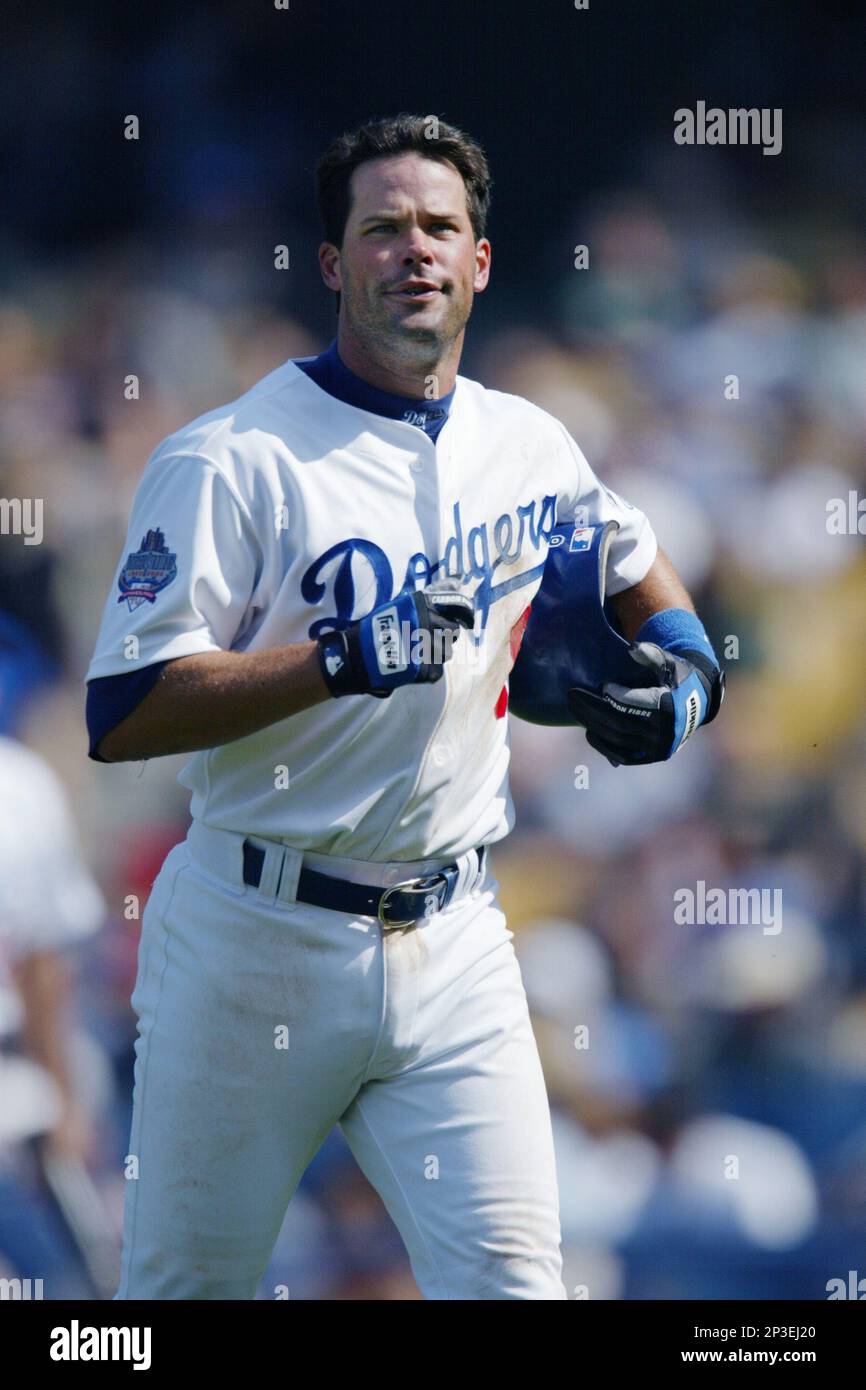 Adrian Beltre of the Los Angeles Dodgers bats during a 2002 MLB season game  at Dodger Stadium, in Los Angeles, California. (Larry Goren/Four Seam Images  via AP Images Stock Photo - Alamy