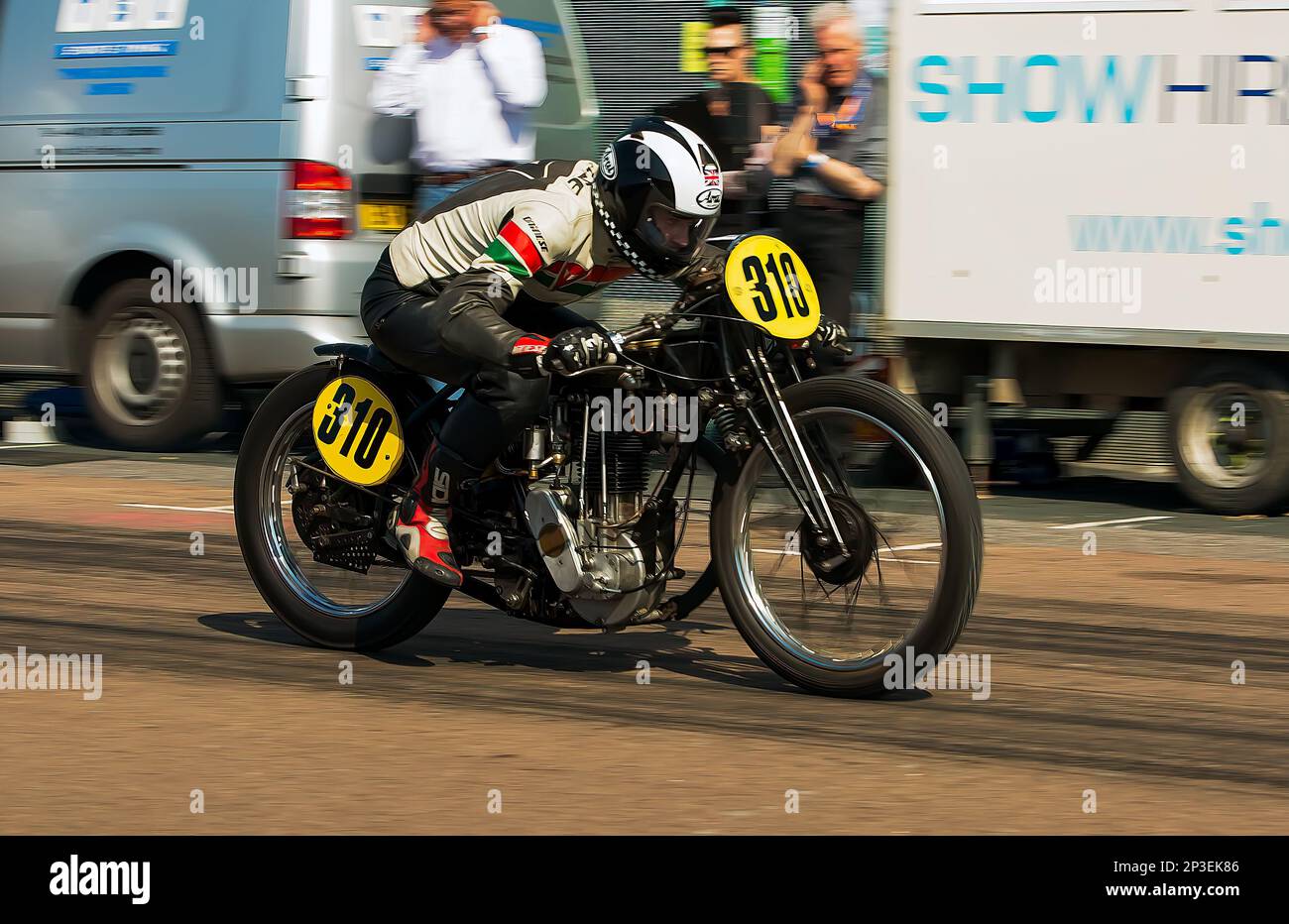William Mace riding a Sunbeam Sprint at The Brighton National Speed