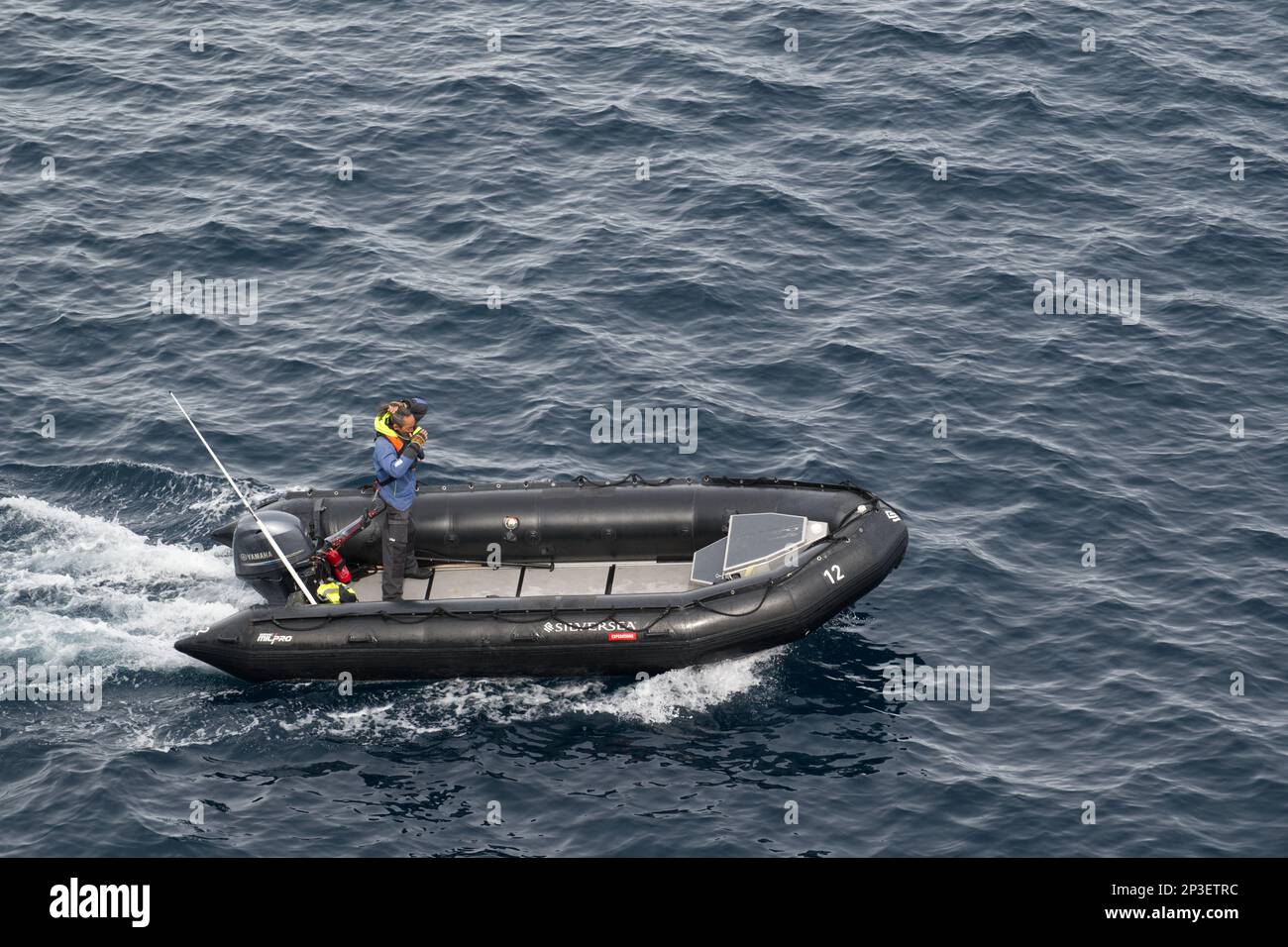 Inflatable zodiac boat in Antarctica Stock Photo Alamy