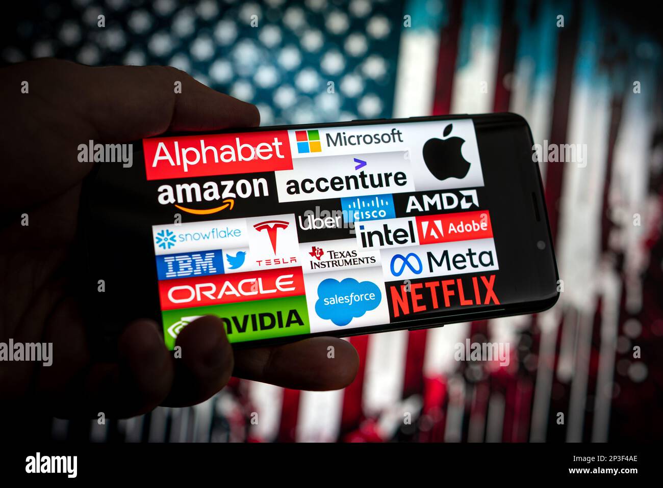 Americas biggest technology companies Stock Photo