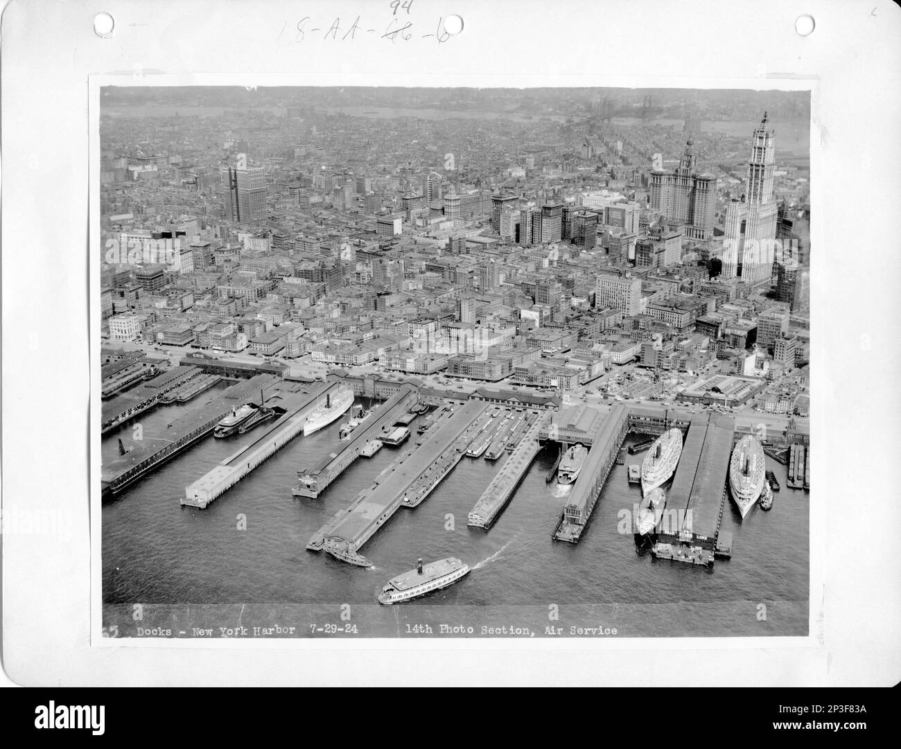 New York DocksNew York Harbor, Aerial Photograph Stock Photo Alamy
