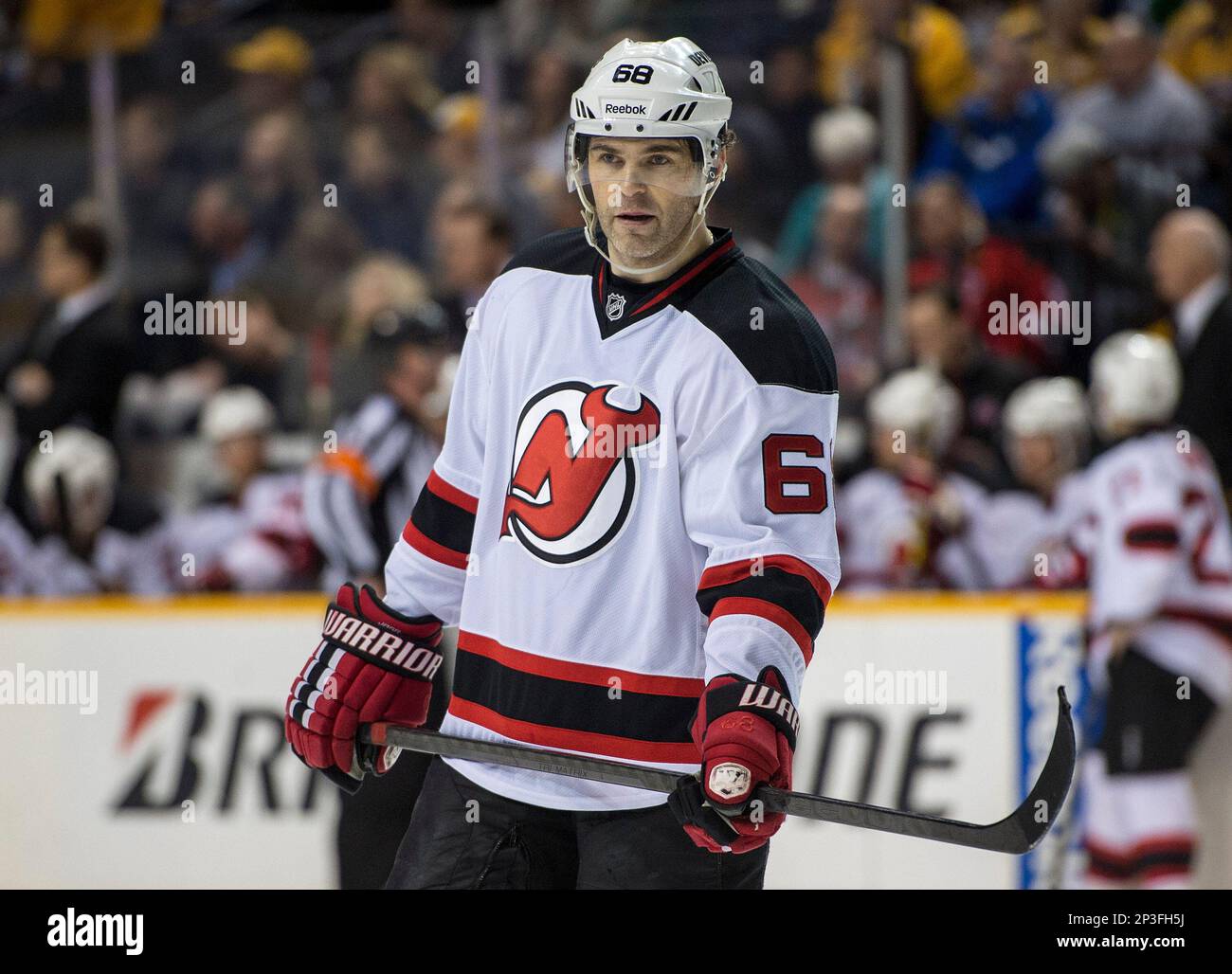 New Jersey Devils right wing Jaromir Jagr (68) during the NHL game between  the New Jersey Devils and the Carolina Hurricanes Stock Photo - Alamy