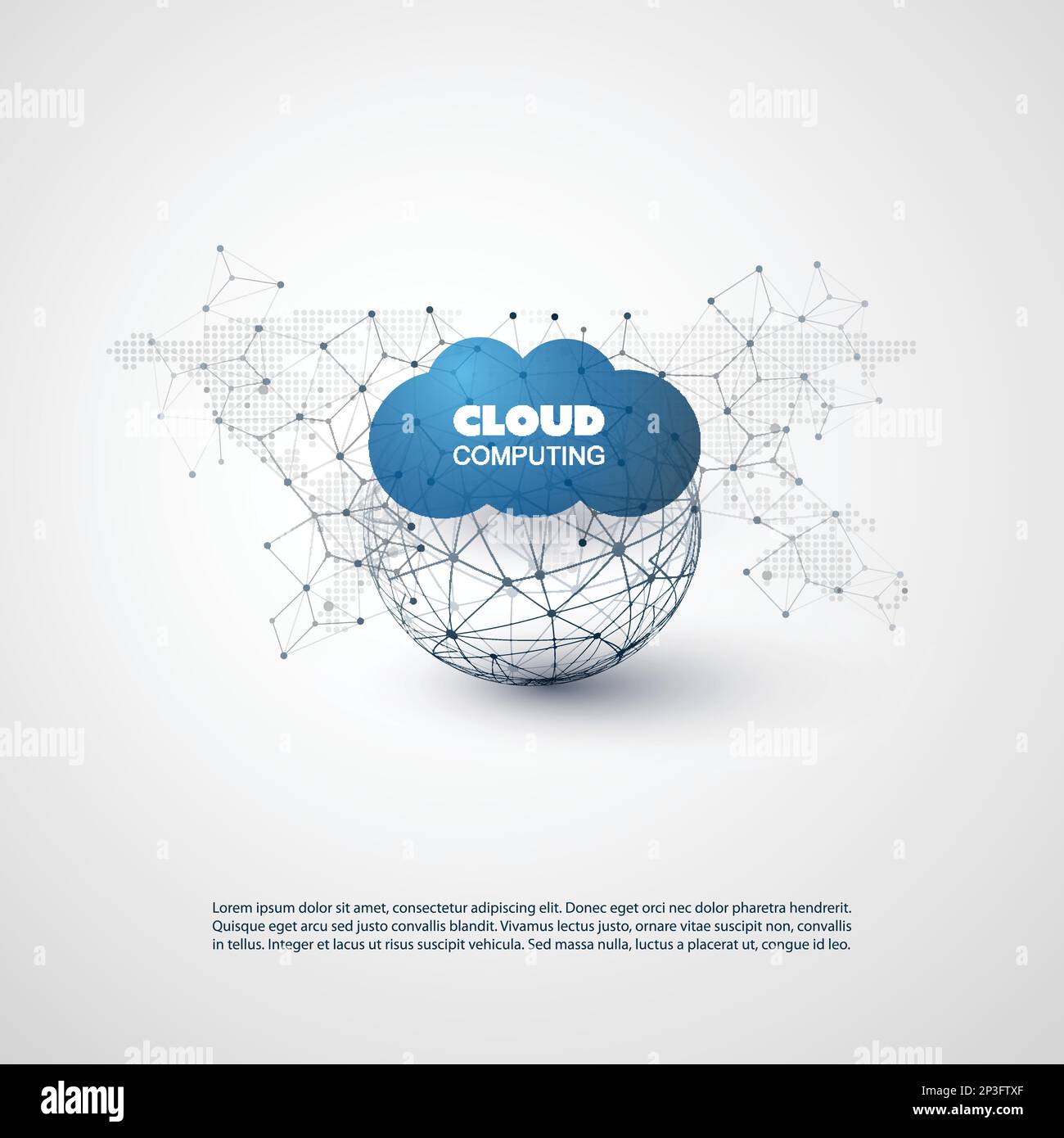 Cloud Computing Design Concept - Digital Network Communication ...