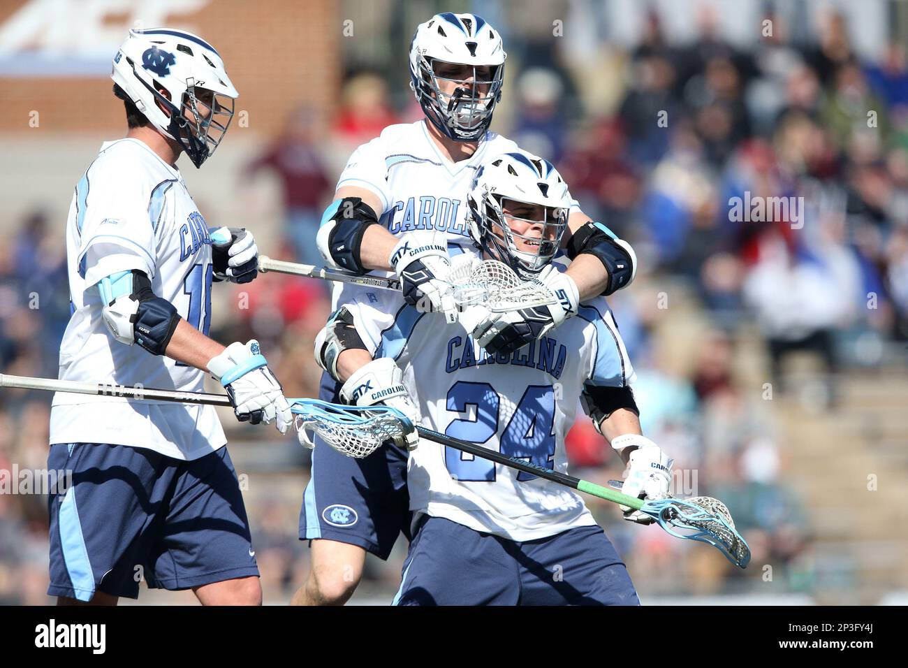 14 February 2015 North Carolina's Stephen Kelly (24) celebrates his