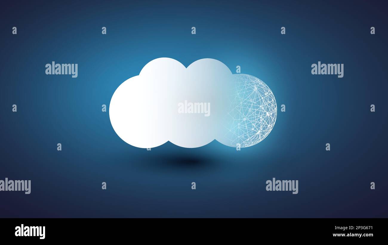 Cloud Computing Design Concept - Digital Network Connections ...