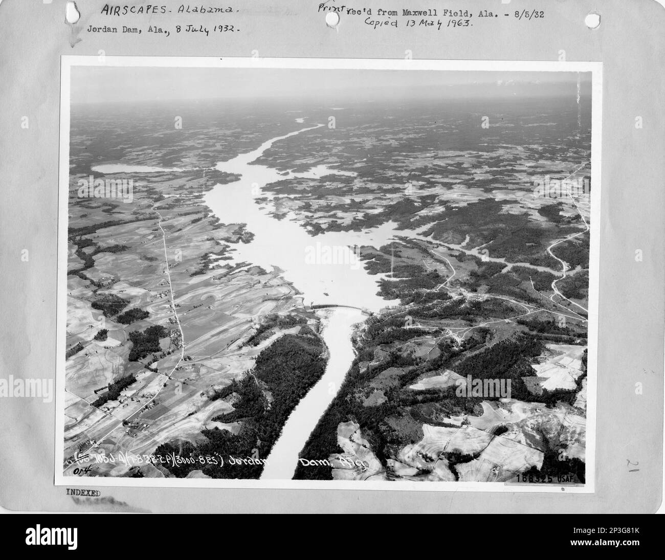 Alabama Jordan Dam, Aerial Photograph Stock Photo Alamy