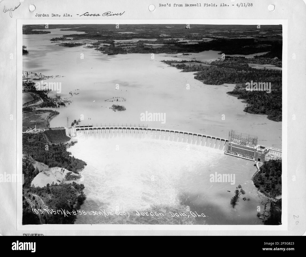 Alabama Jordan Dam, Aerial Photograph Stock Photo Alamy