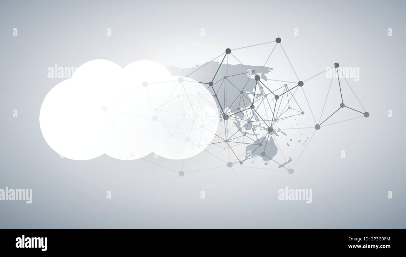 Cloud Computing Design Concept - Digital Connections, Technology ...