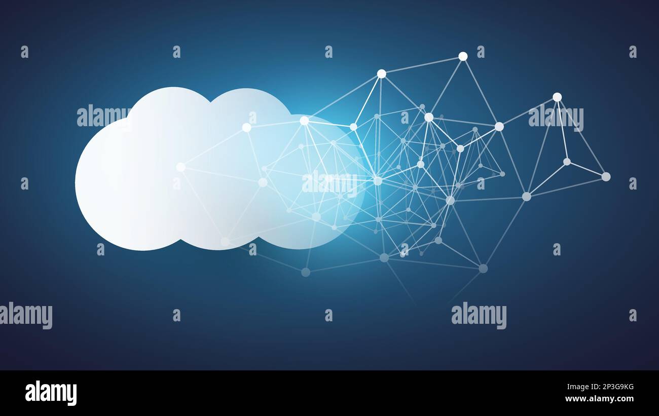 Cloud Computing Design Concept - Digital Connections, Technology ...