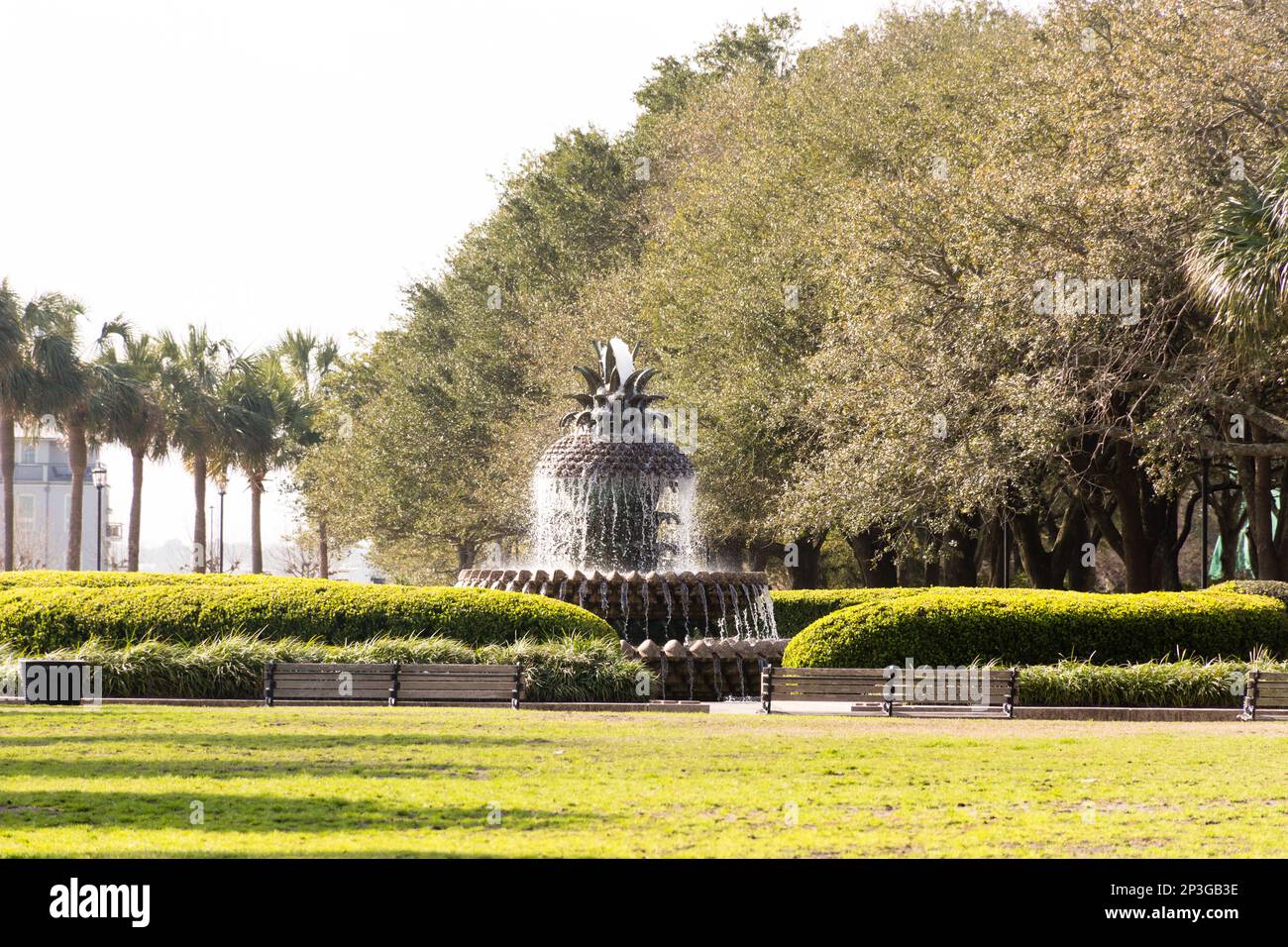 Gated entrance to Charleston Waterfront Park, Charleston, South