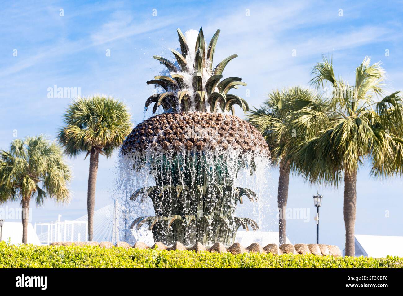 Gated entrance to Charleston Waterfront Park, Charleston, South