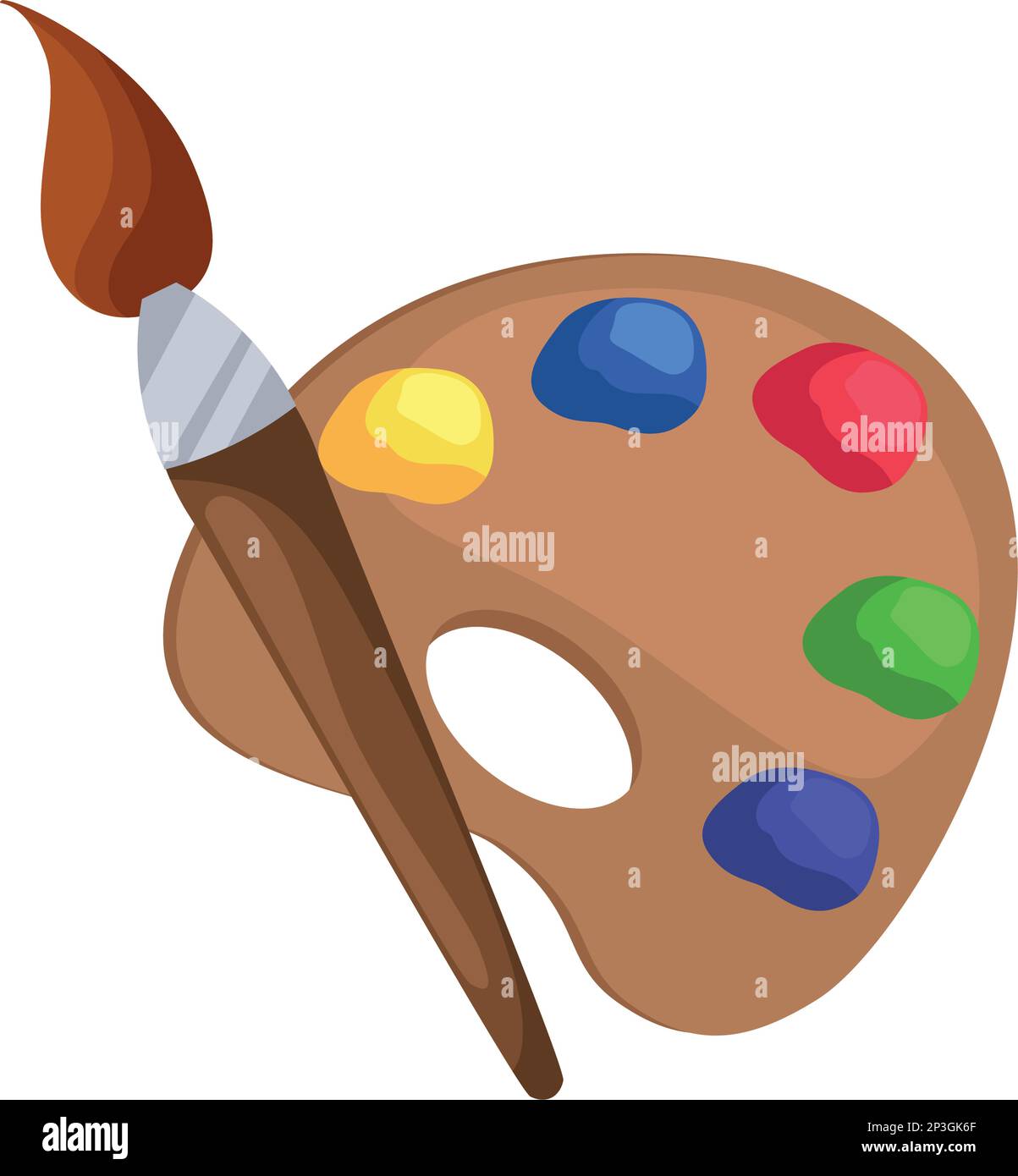 paint brush and palette Stock Vector Image & Art - Alamy