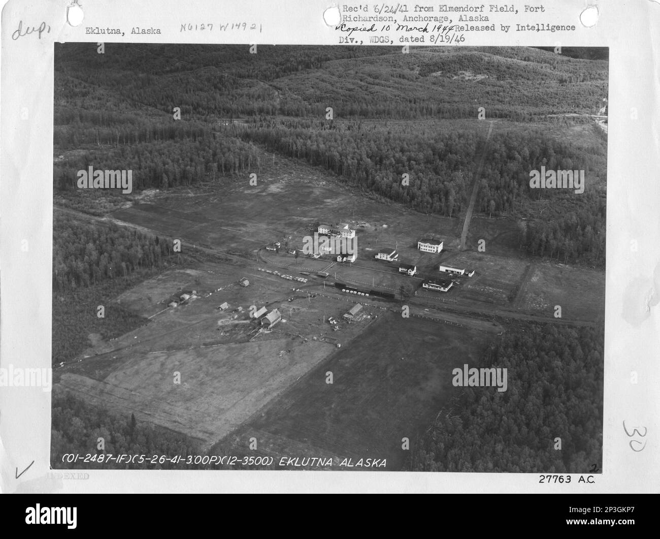 Alaska Eklutna Lake, Aerial Photograph Stock Photo Alamy