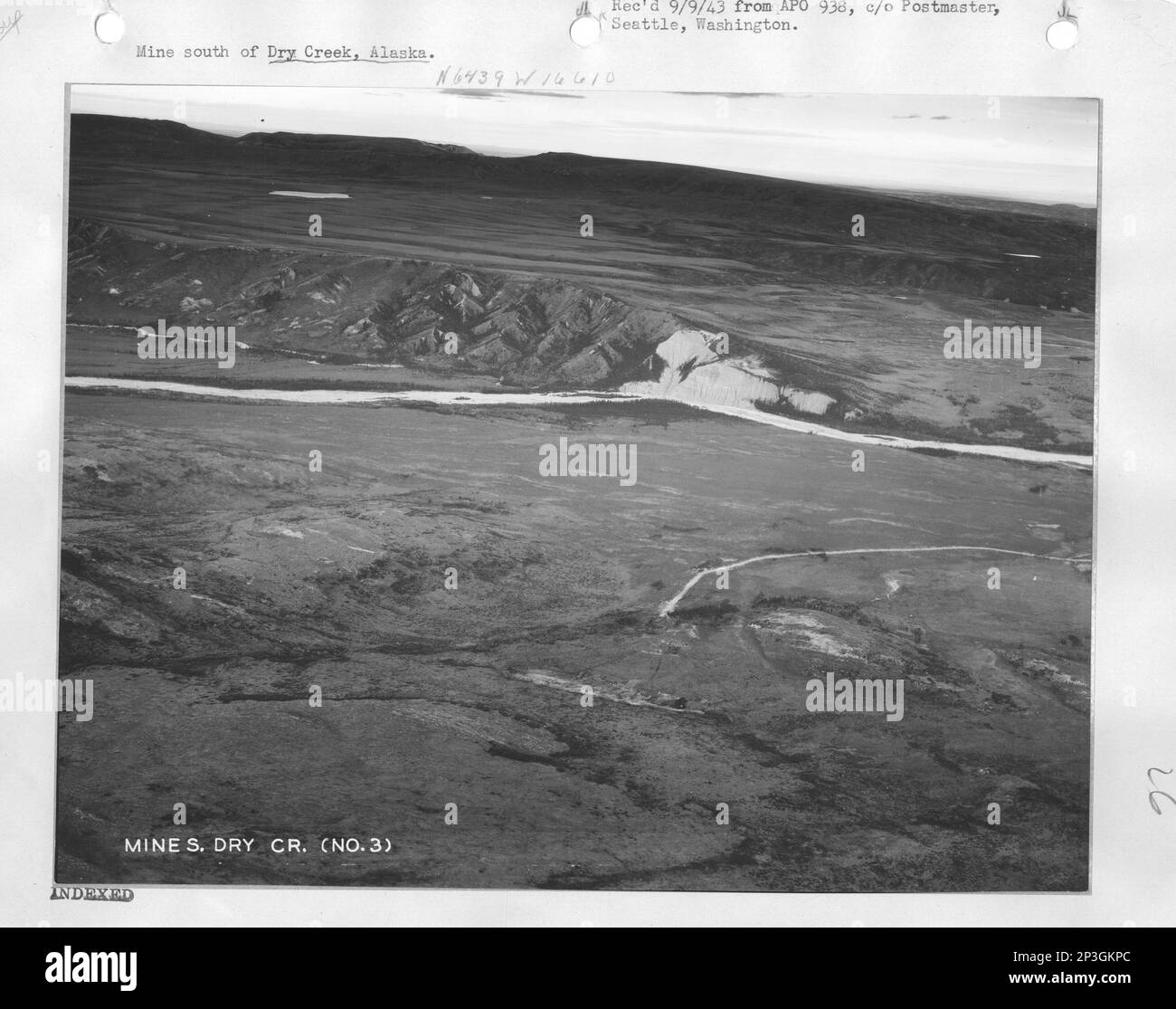 Alaska Dry Creek, Aerial Photograph Stock Photo Alamy