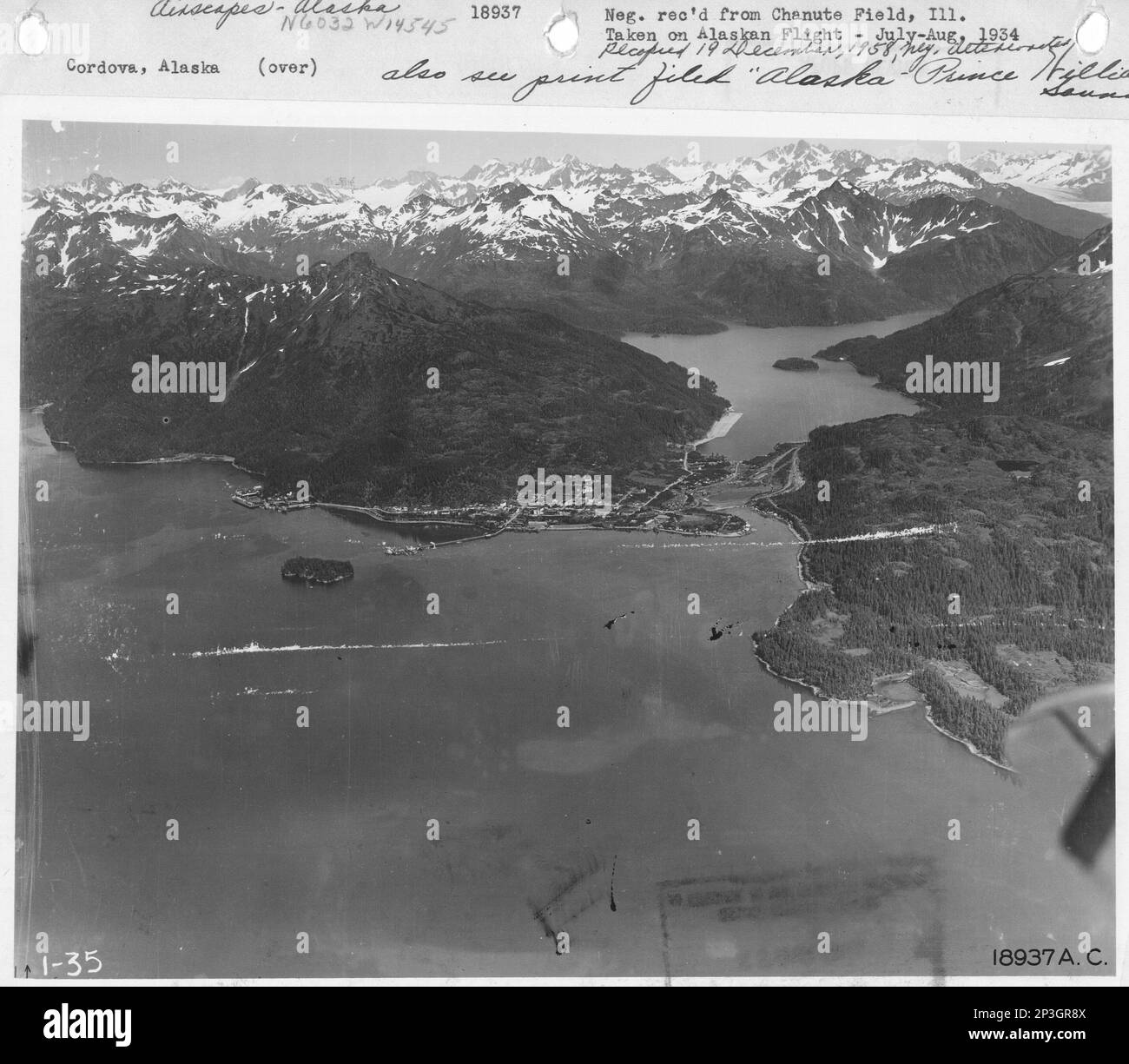 Alaska Cordova, Aerial Photograph Stock Photo Alamy