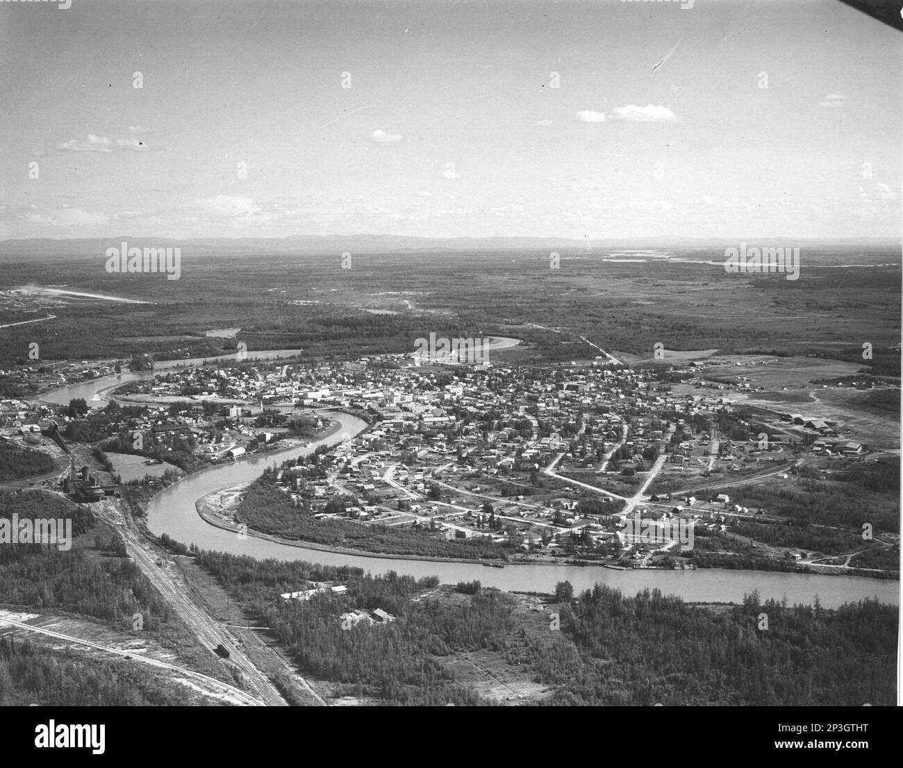 Alaska Fairbanks, Aerial Photograph Stock Photo Alamy