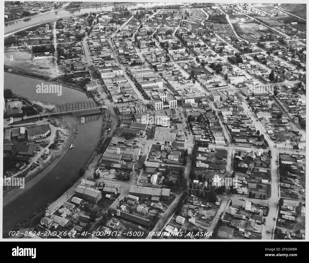 Alaska Fairbanks, Aerial Photograph Stock Photo Alamy