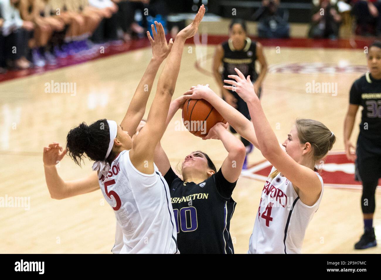 February 02, 2015: Stanford Cardinal Forward Kaylee Johnson (5) And 