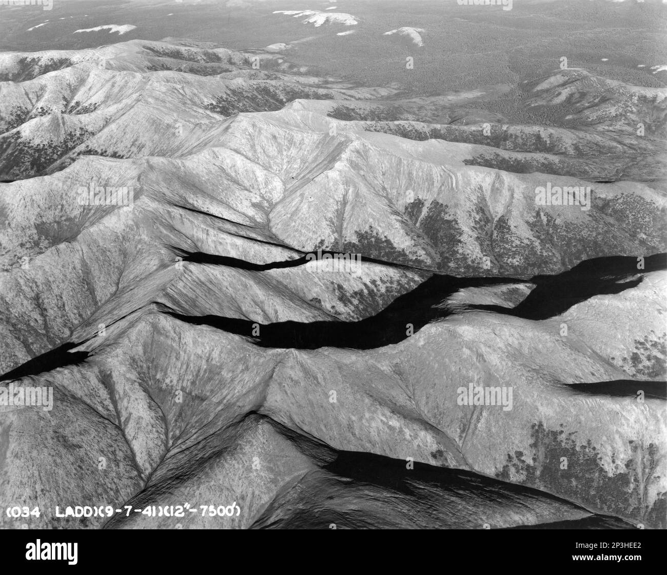 Alaska Skagway through Kodiak Island, Aerial Photograph Stock Photo