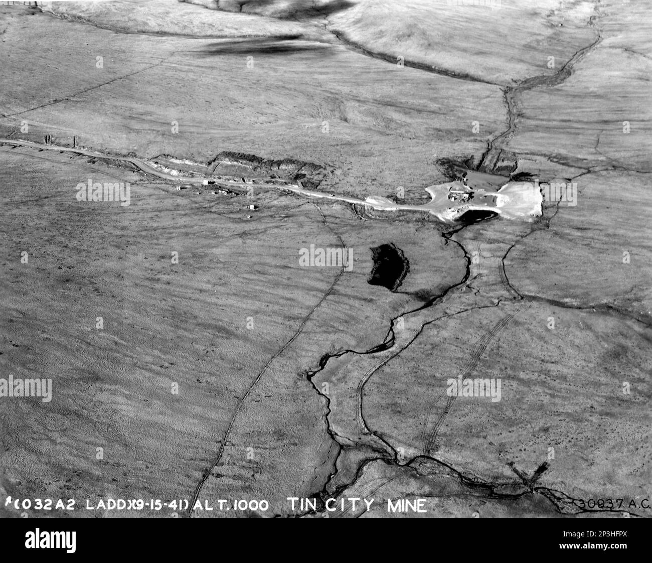 Alaska Tin City, Aerial Photograph Stock Photo Alamy