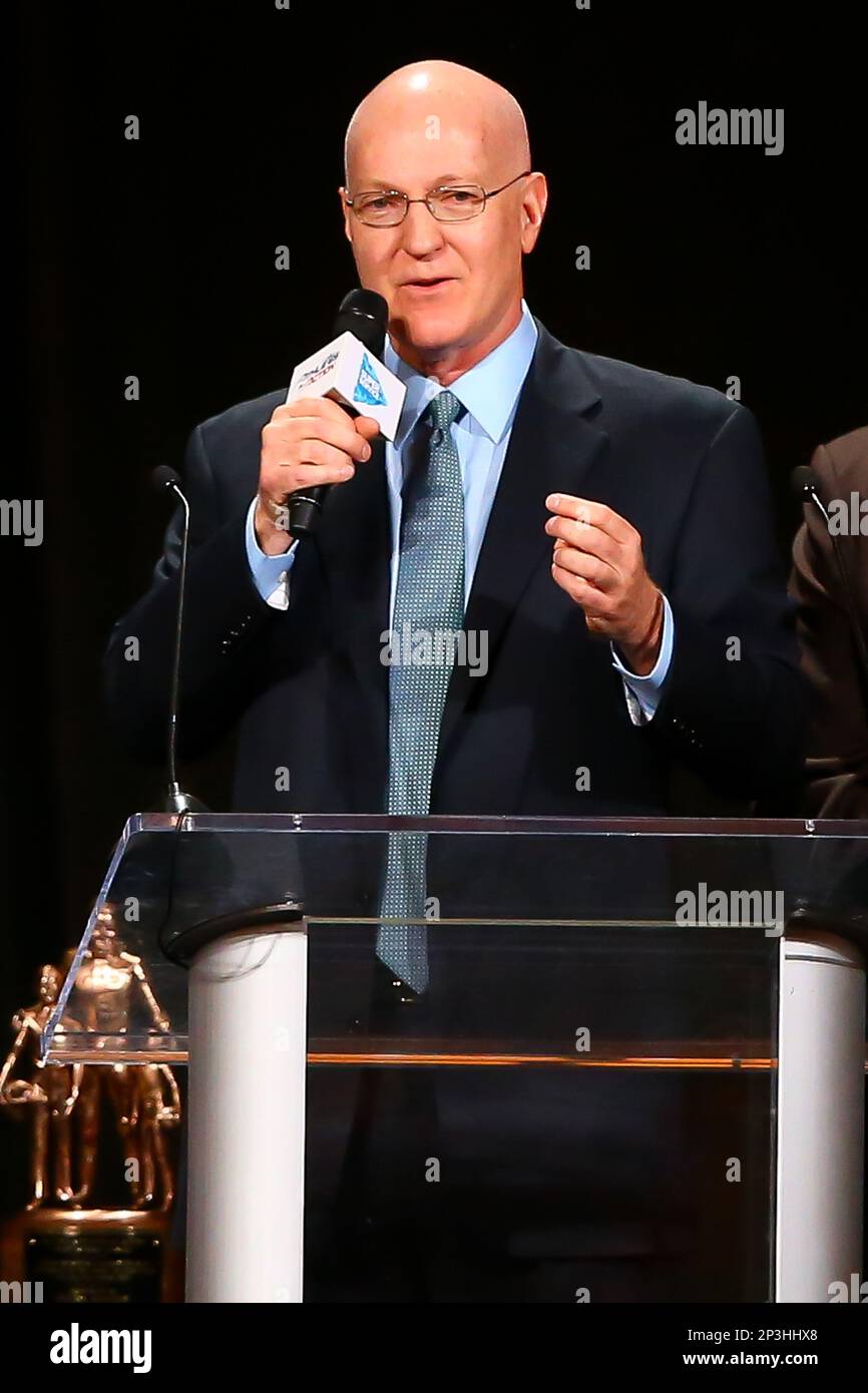 30 JAN 2015: Bart Starr Jr. talks at the podium during the 2015 Bart Starr  Award during the 28th Annual NFL-Sanctioned Super Bowl Breakfast. The  breakfast was held at the JW DesertRidge