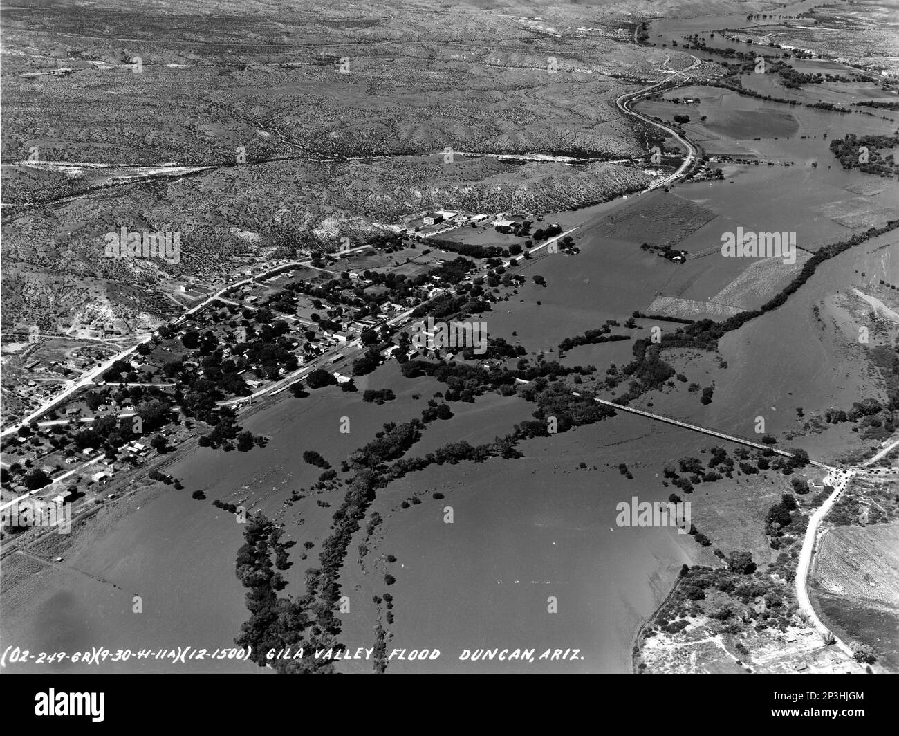 Arizona Duncan through Gila Bend, Aerial Photograph Stock Photo Alamy
