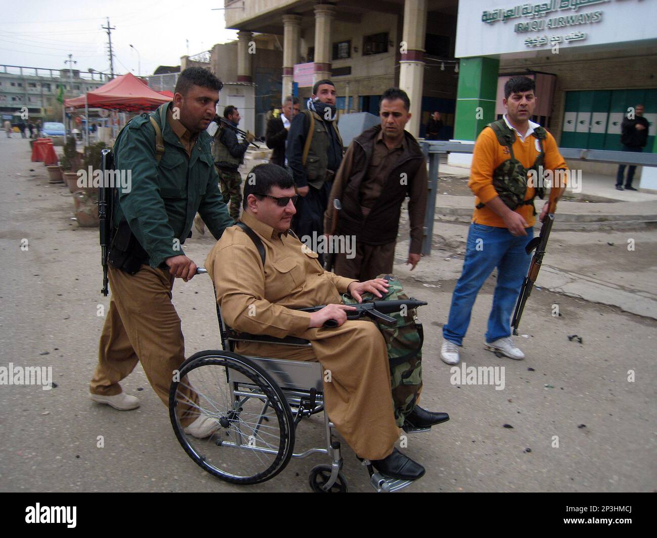 Kurdish Peshmerga fighters patrol in oil-rich Kirkuk, 290 kilometers ...