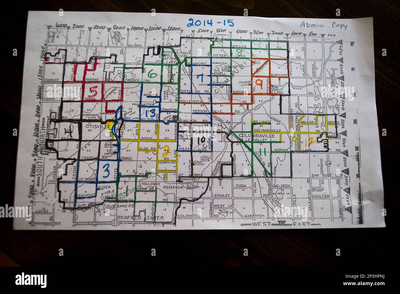 A map showing the searched areas for Ken Gruno, a missing 27yearold