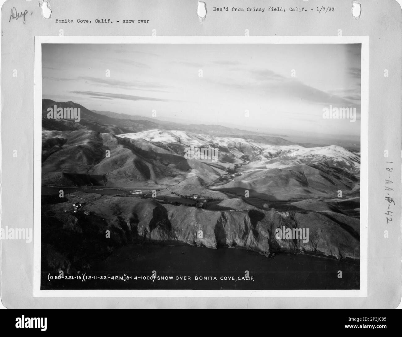 California Bonita Cove through Cabazon, Aerial Photograph Stock Photo