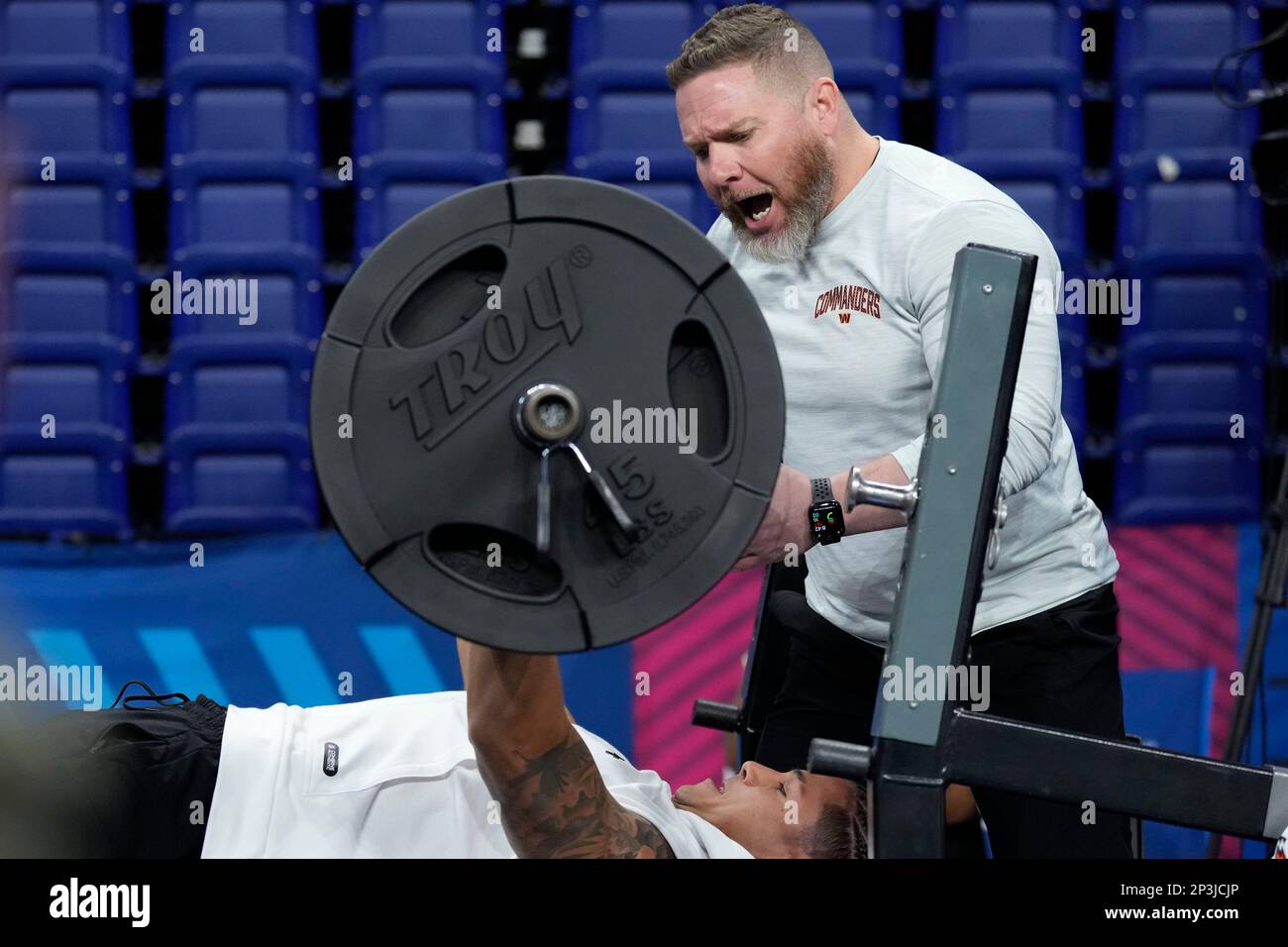 Washington Commanders strength coach Chad Englehart spots participants