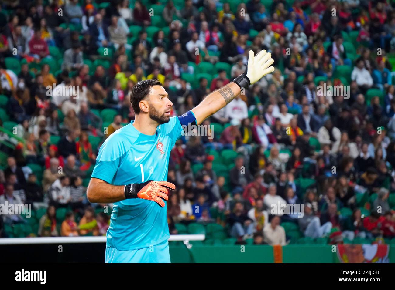 Portugal's goalkeeper Rui Patrício during the friendly football match between Portugal and Nigeria, at the Alvalade stadium,in Lisbon Stock Photo