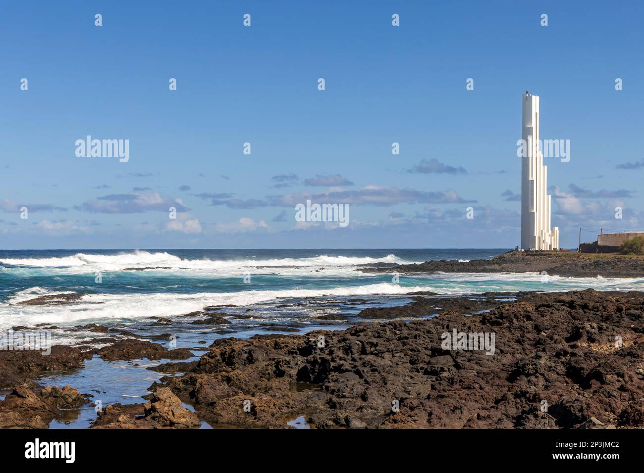 Punta del Hidalgo Lighthouse, Tenerife, Canary Islands, Spain Stock Photo