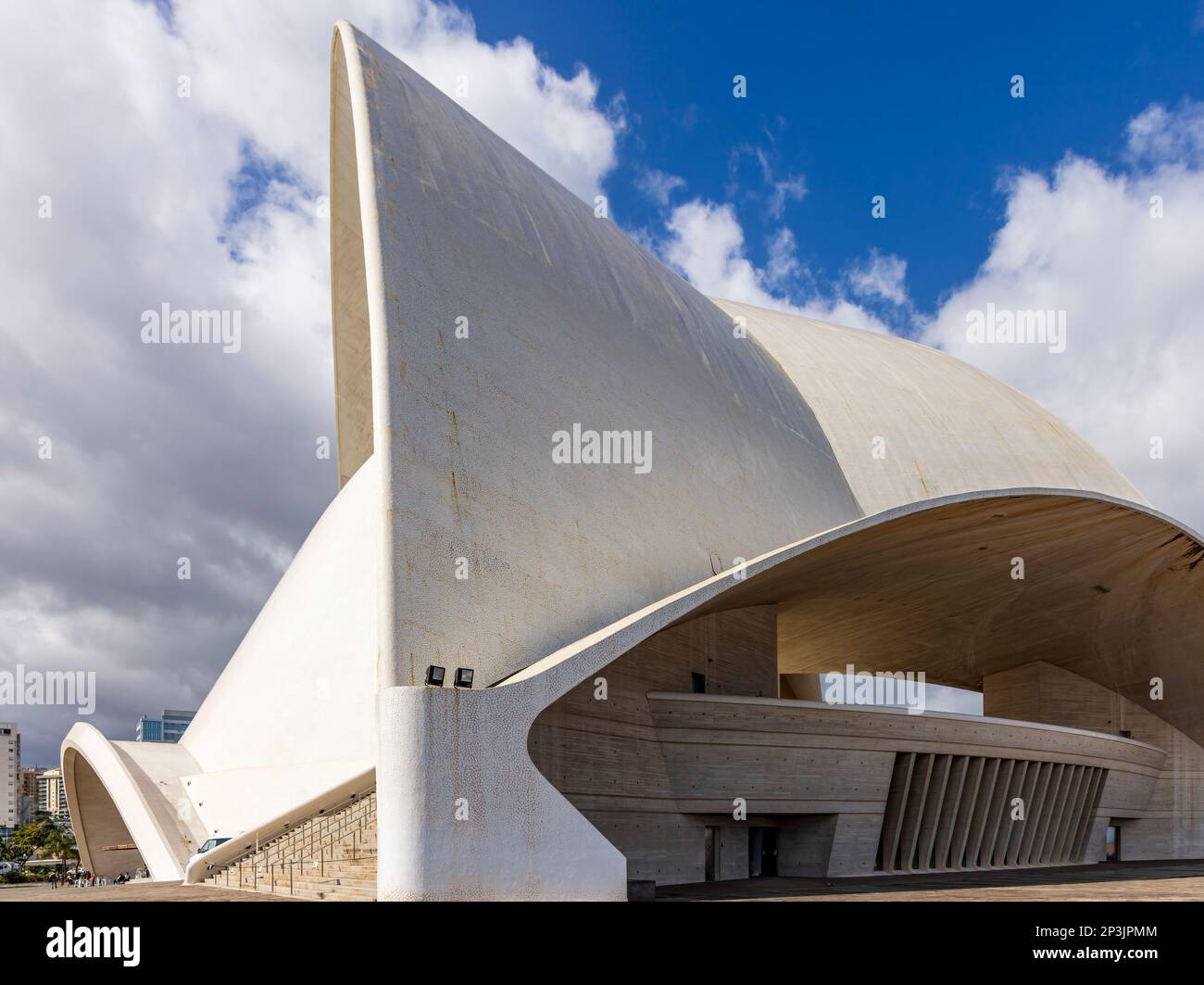 Auditorio de Tenerife 'Adán Martín' Building,  the famous concert hall, designed by architect Santiago Calatrava. Stock Photo