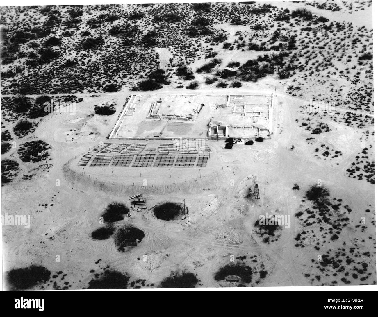 Arizona Casa Grande National Monument, Aerial Photograph Stock Photo