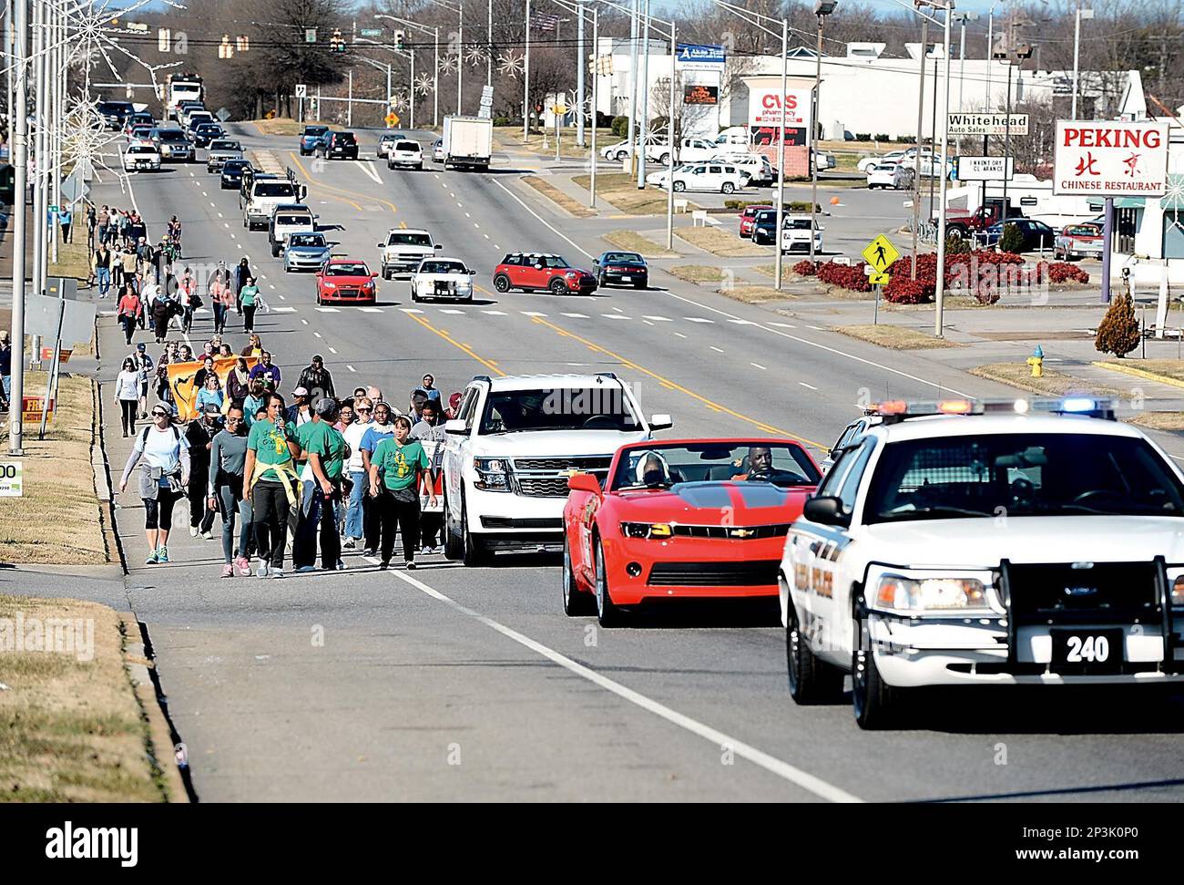 The Martin Luther King March from The MLK center in Alcoa ,Tennessee to