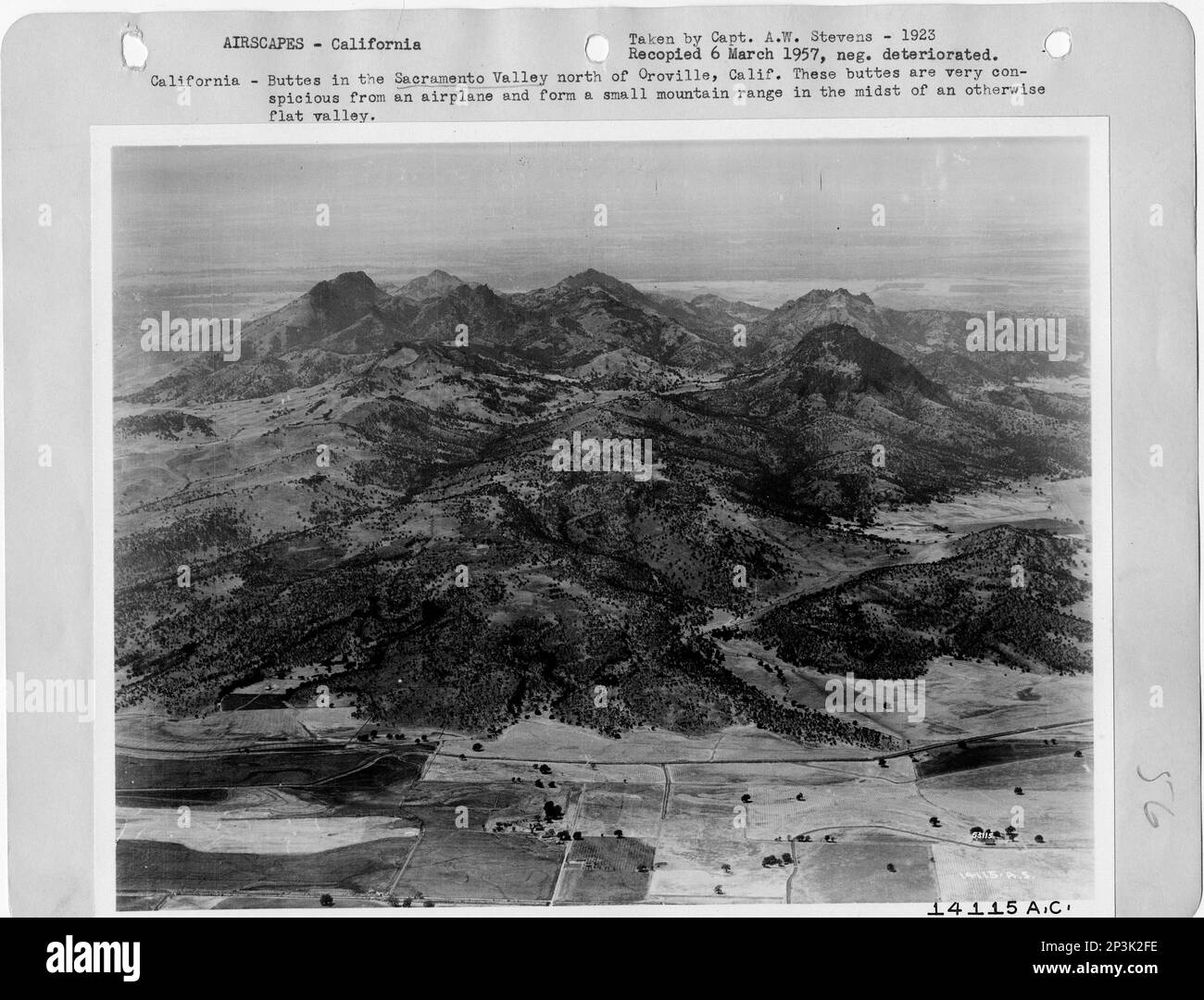 California Sacramento Valley through St. Francis, Aerial Photograph
