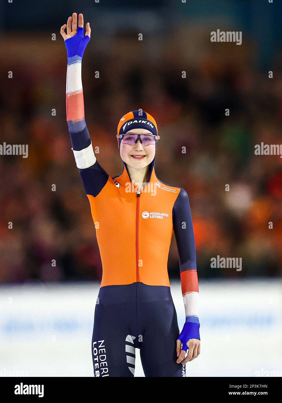 HERENVEEN - Sanne in 't Hof (NED) during the 5000 meters for