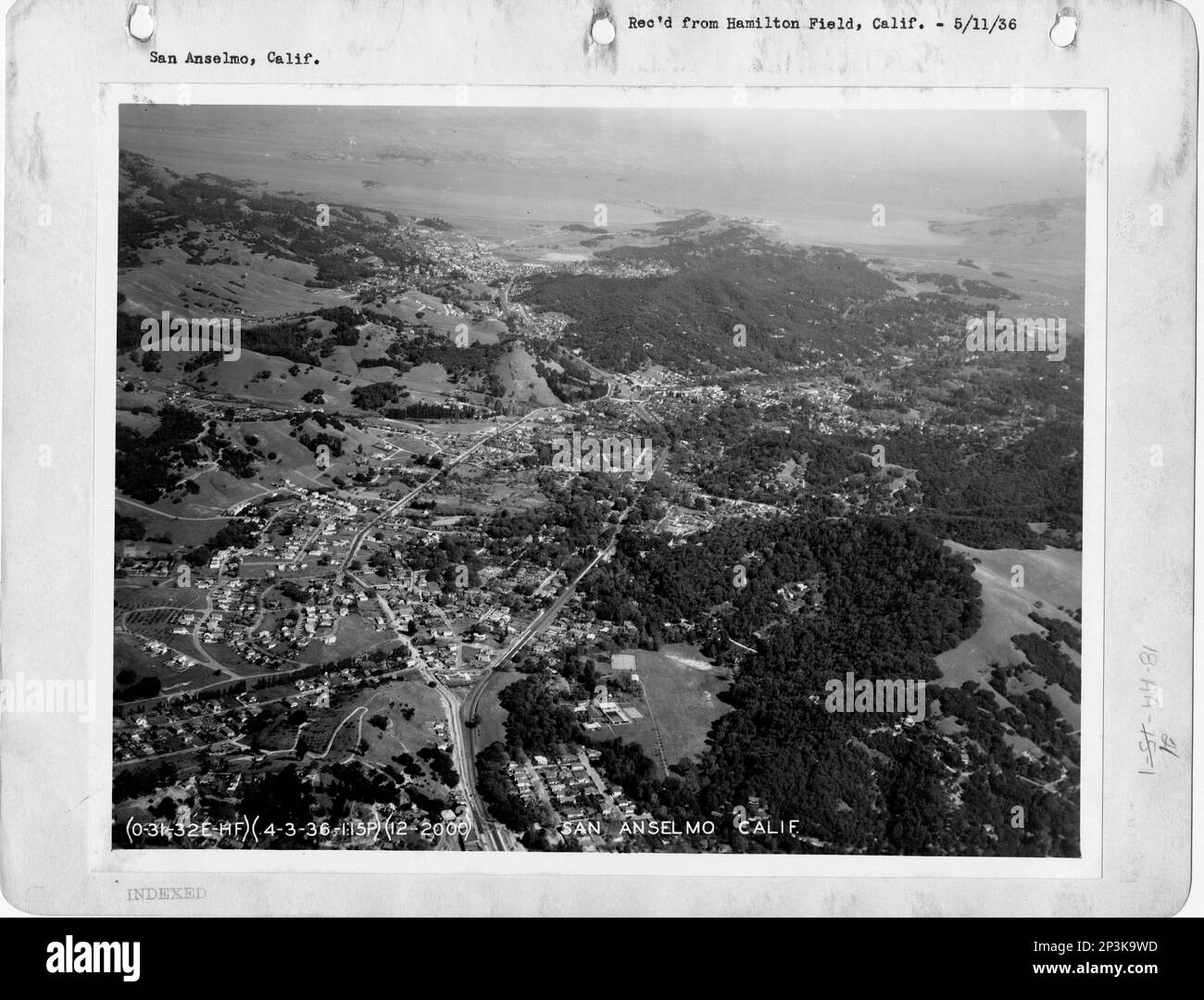 California San Anselmo through San Antonio Range, Aerial Photograph Stock Photo Alamy