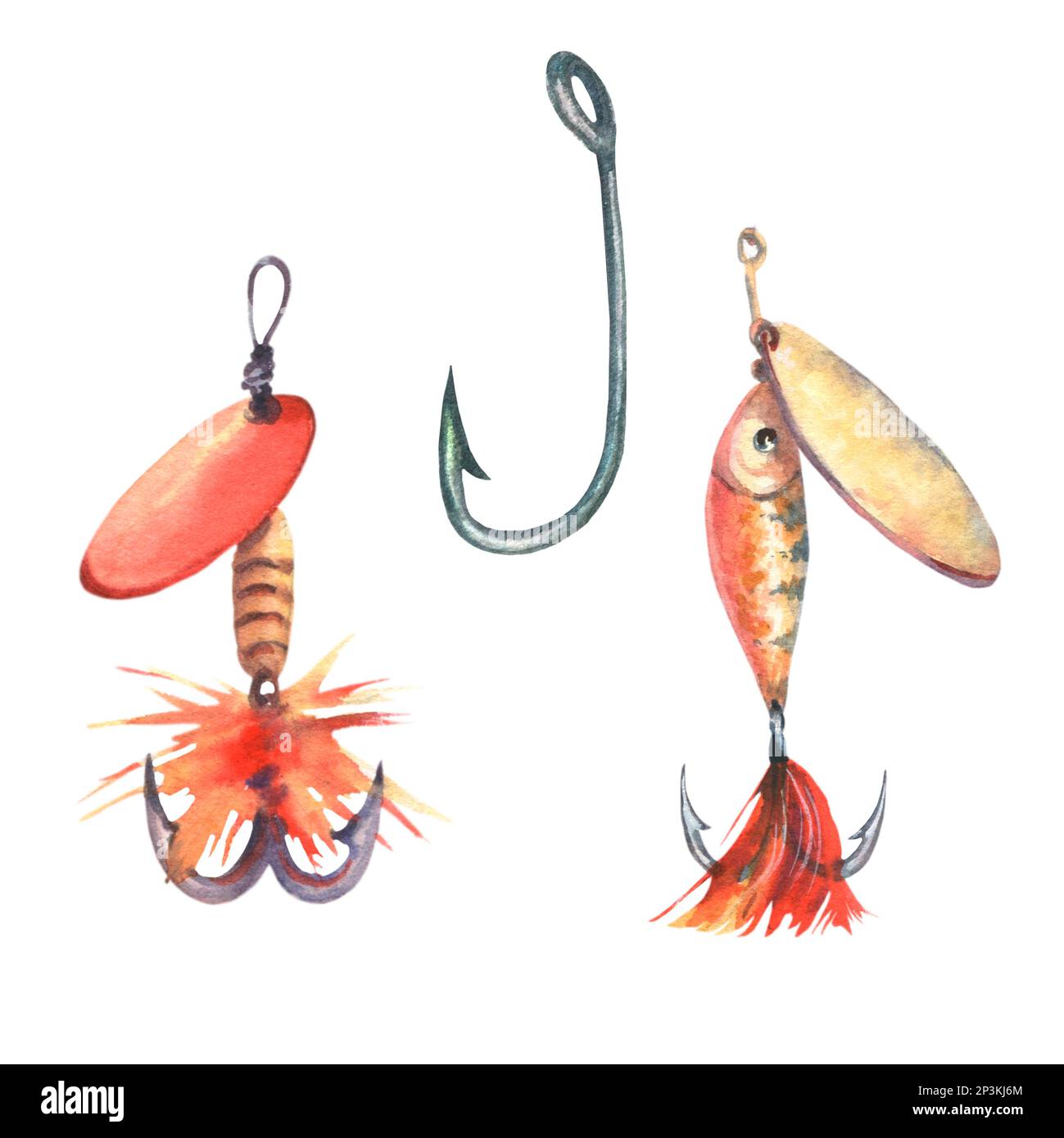 Fish hooks drawing hi-res stock photography and images - Alamy