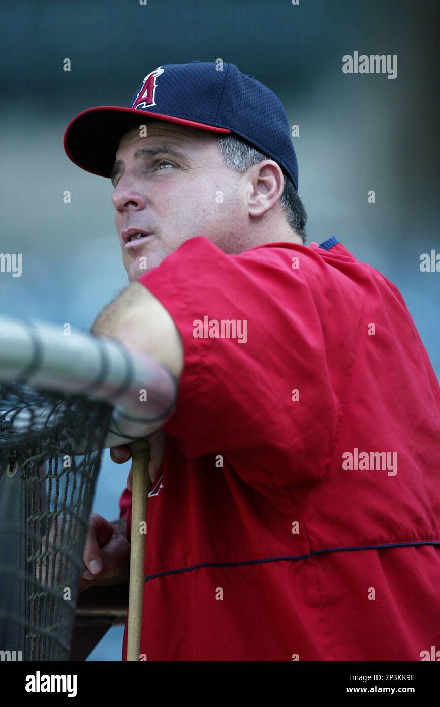 Los Angeles Angels Manager Mike Scioscia before a 2002 MLB season game at  Angel Stadium, in Anaheim, California. (Larry Goren/Four Seam Images via AP  Images Stock Photo - Alamy