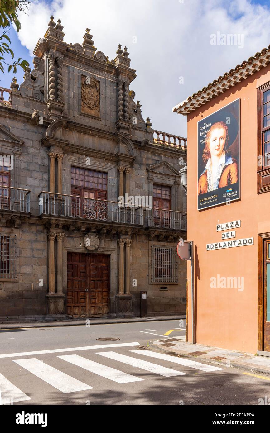 Plaza del Adelantado and Palacio de Nava, San Cristobal de la Laguna, Tenerife, Canary Islands Stock Photo