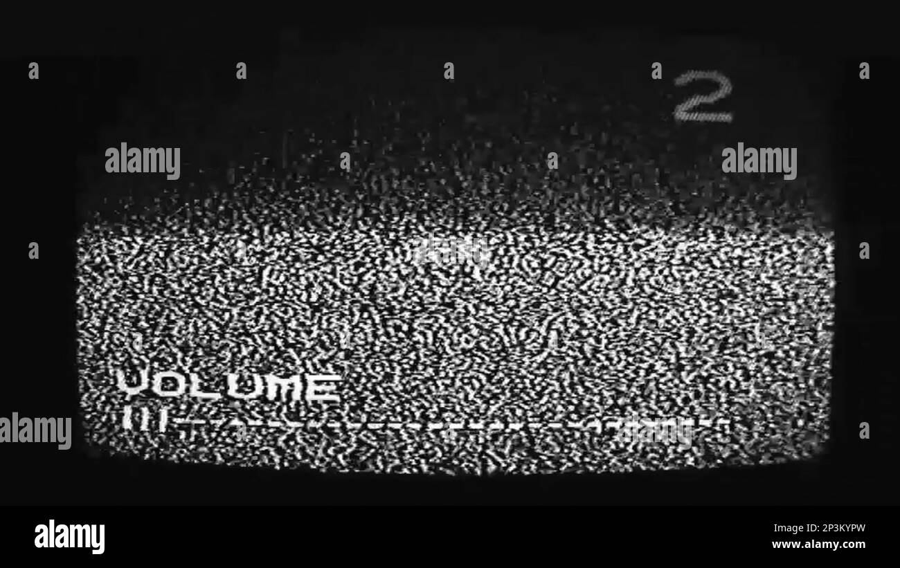 Old tv analog glitch static noise volume control Stock Photo Alamy