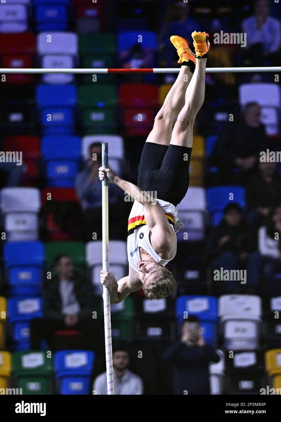 Belgian Ben Broeders Pictured During The Men s Pole Vault Final At The 