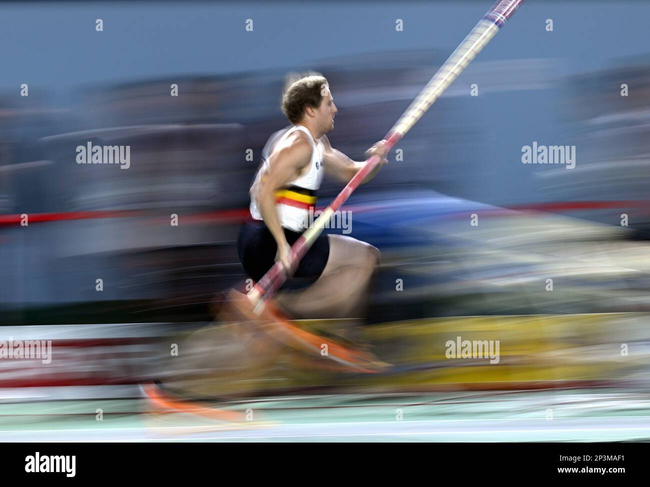 Belgian Ben Broeders Pictured During The Men s Pole Vault Final At The 