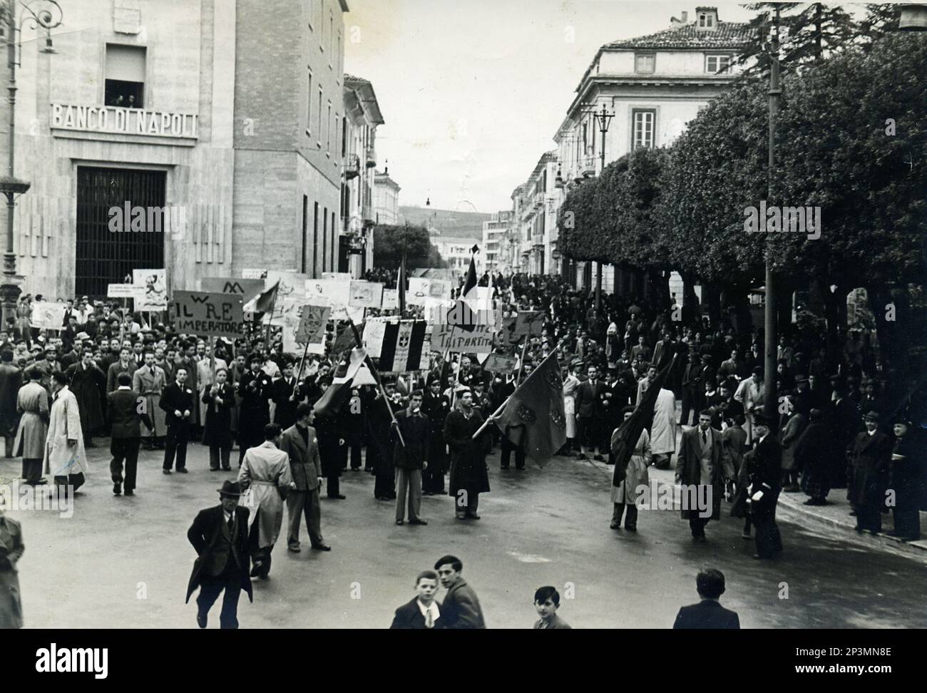 Fascism - Demonstration to celebrate the Tripartite pact - Campobasso, Italy Stock Photo
