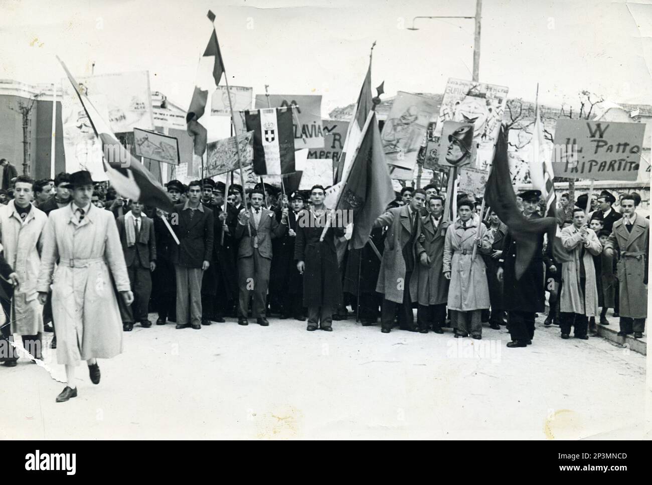 Fascism - Demonstration to celebrate the Tripartite pact - Campobasso, Italy Stock Photo
