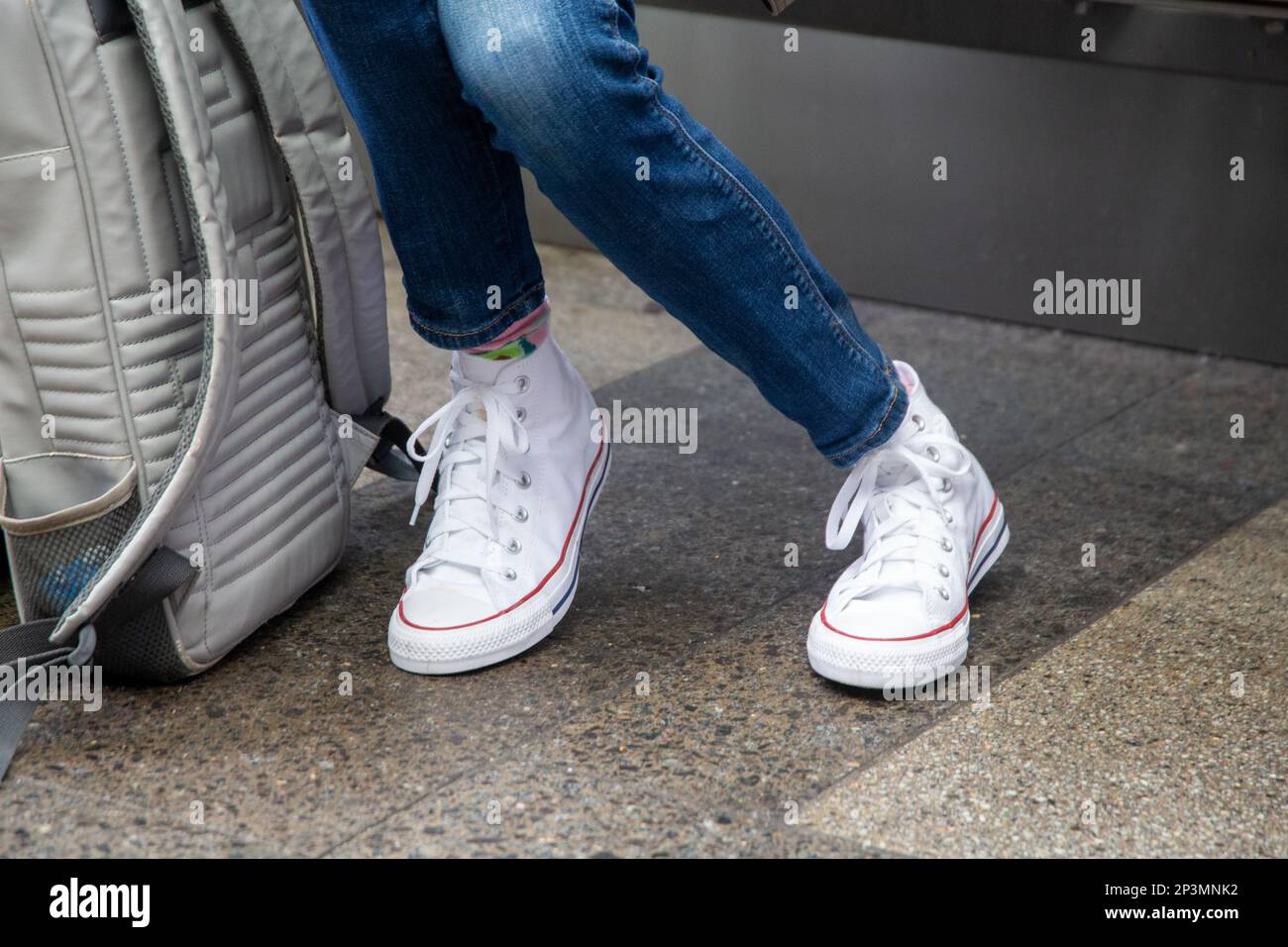 White converse blue jeans sale